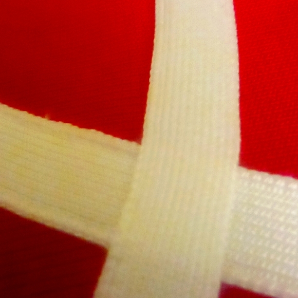 NWOT Brand New! VENUS Red White Criss-cross Back Strap Cocktail Dress - Picture 7 of 10